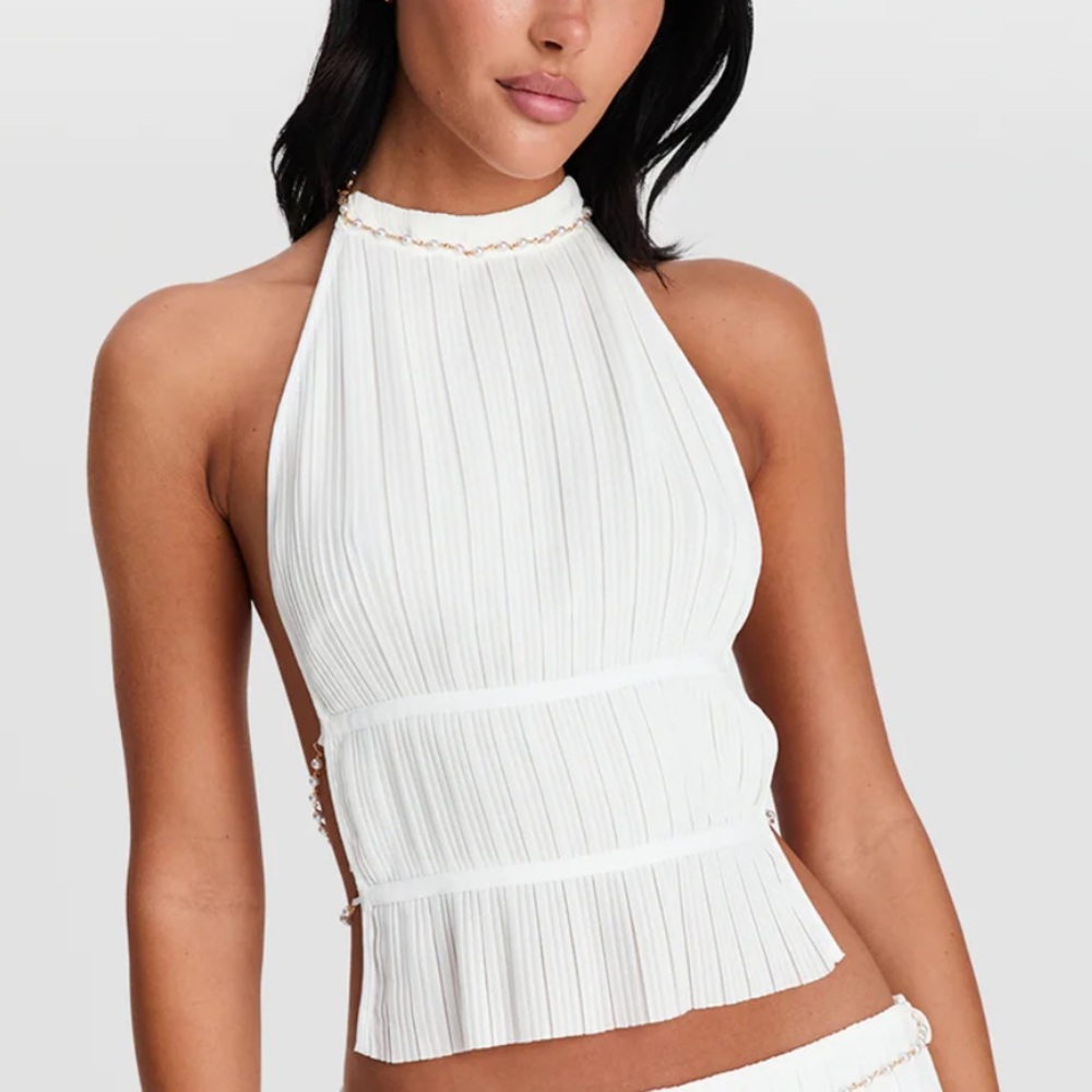 Sasha Therese Perla Top in White